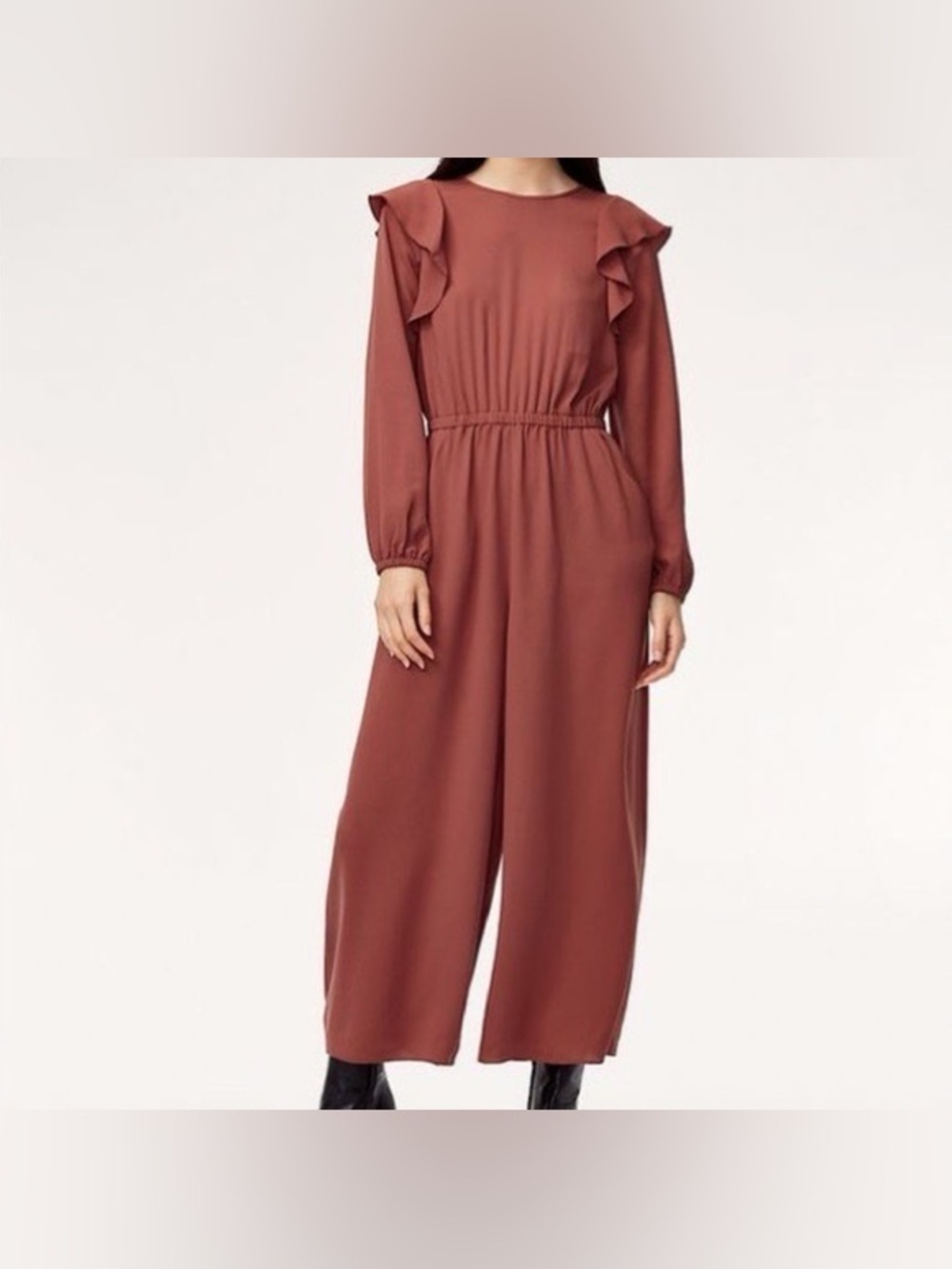 Aritzia Wilfred Fleurette Jumpsuit in Dusty Rose Size Small Women’s